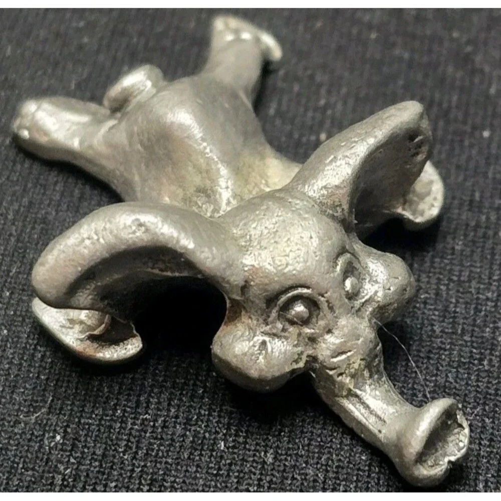 Lot Of 5 Miniature Elephant Figurines Pewter, Bronze .5-1.5